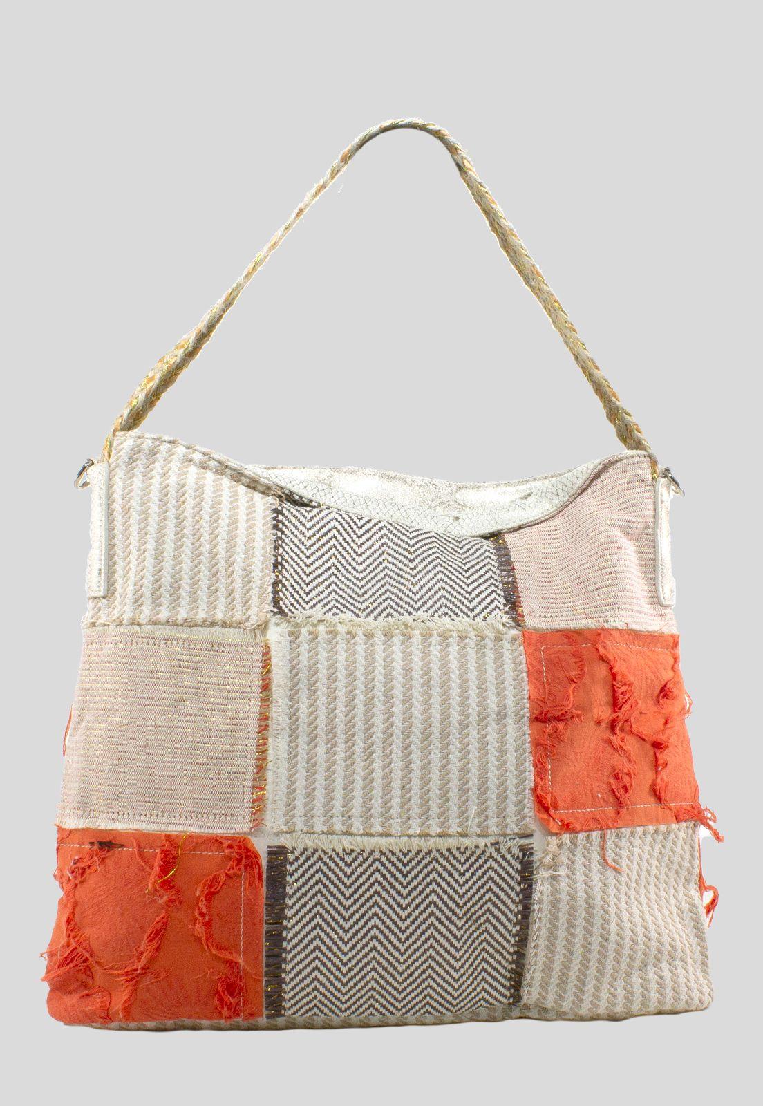 Cartera Patch Cuadrados Naranjo-0