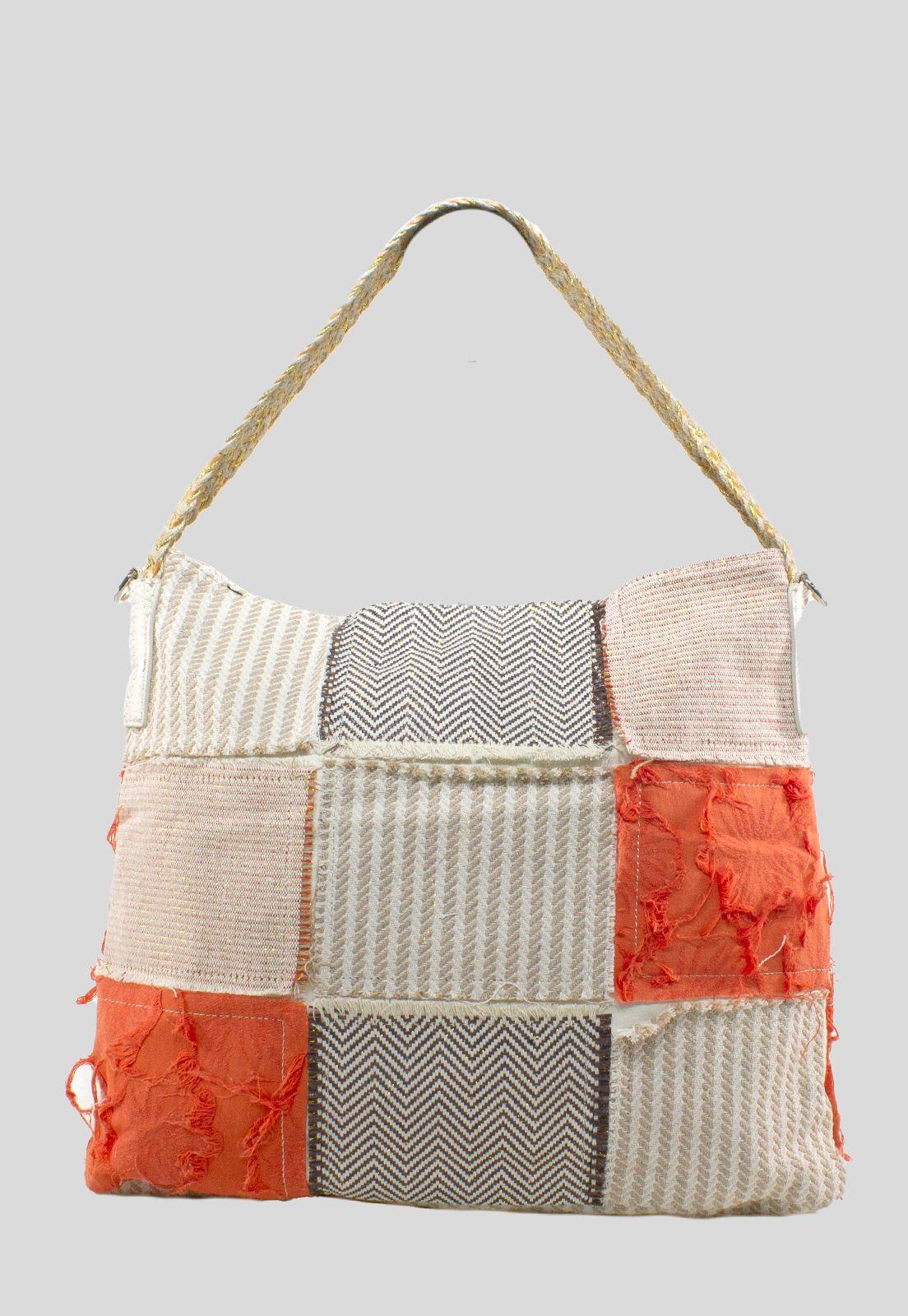 Cartera Patch Cuadrados Naranjo-2