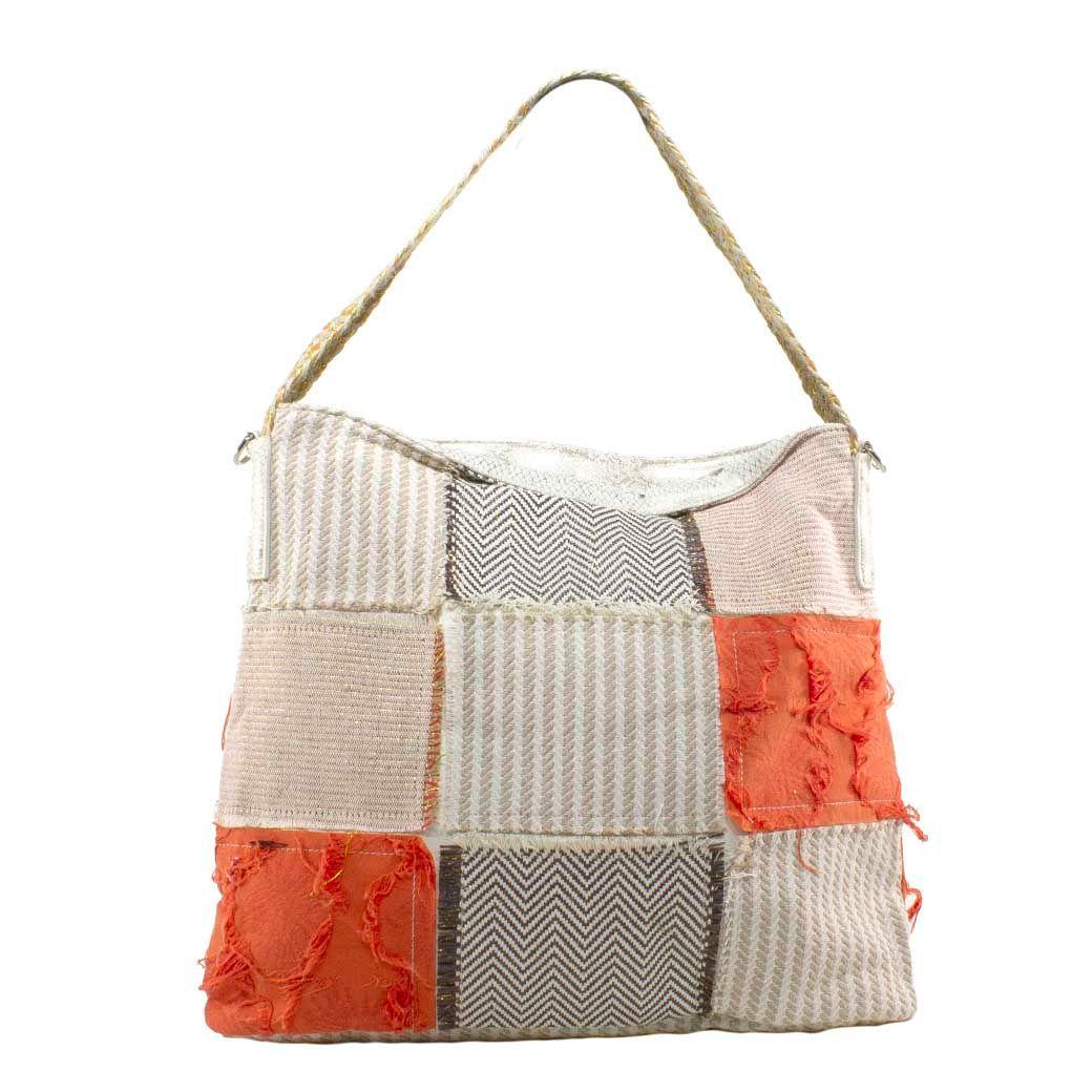 Cartera Patch Cuadrados Naranjo-0