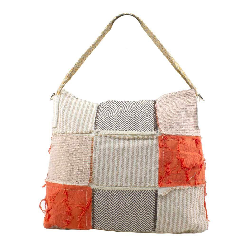 Cartera Patch Cuadrados Naranjo-2