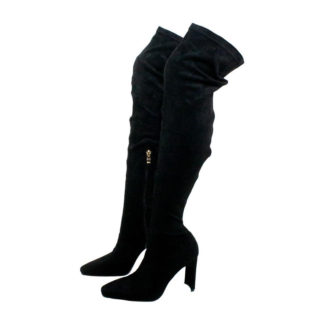 Bucanera lisa taco alto Negro-1