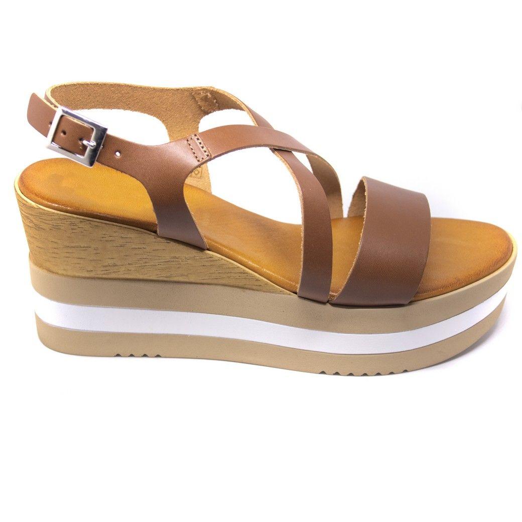 Sandalia Cuero Base 3 colores Tostado-0