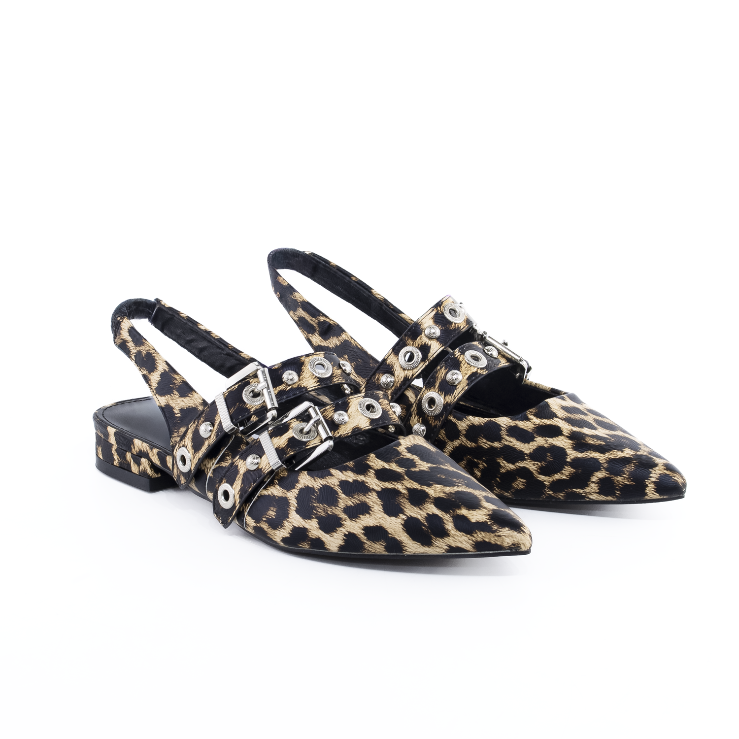 Stilleto plano c/hebillas leopardo-3