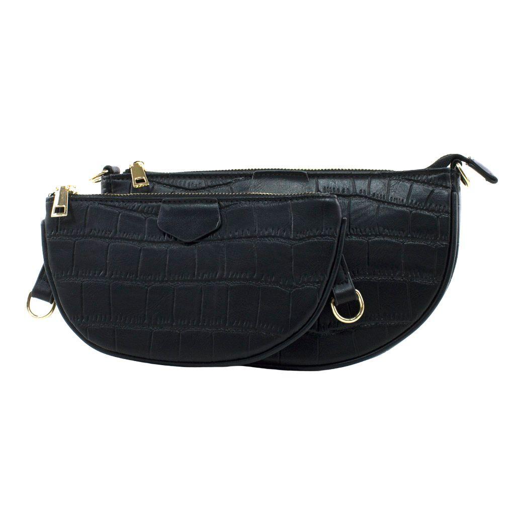 Bandolera Doble Coco Negro-0