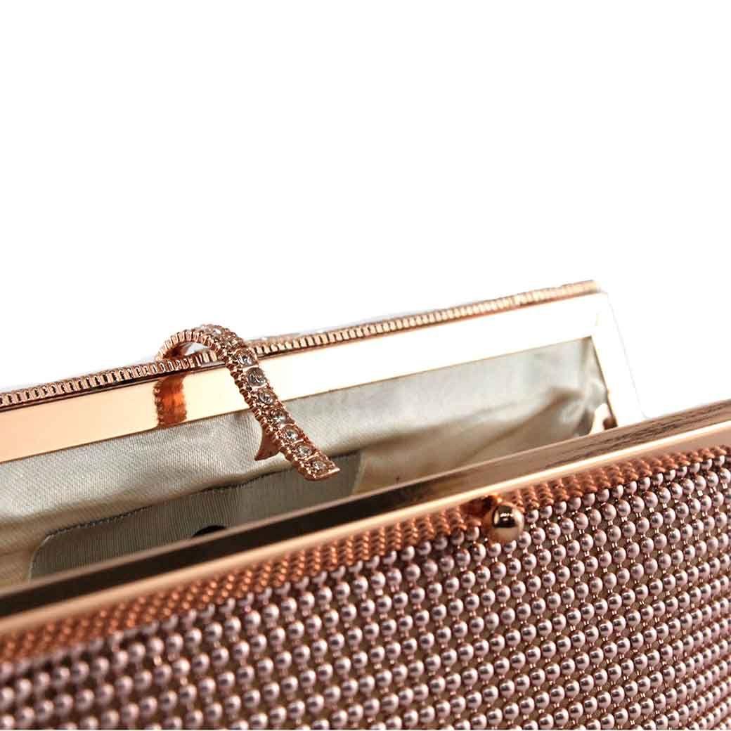 Cartera Malla de Noche Sobre 552 Mujer Champagne Mailea-4