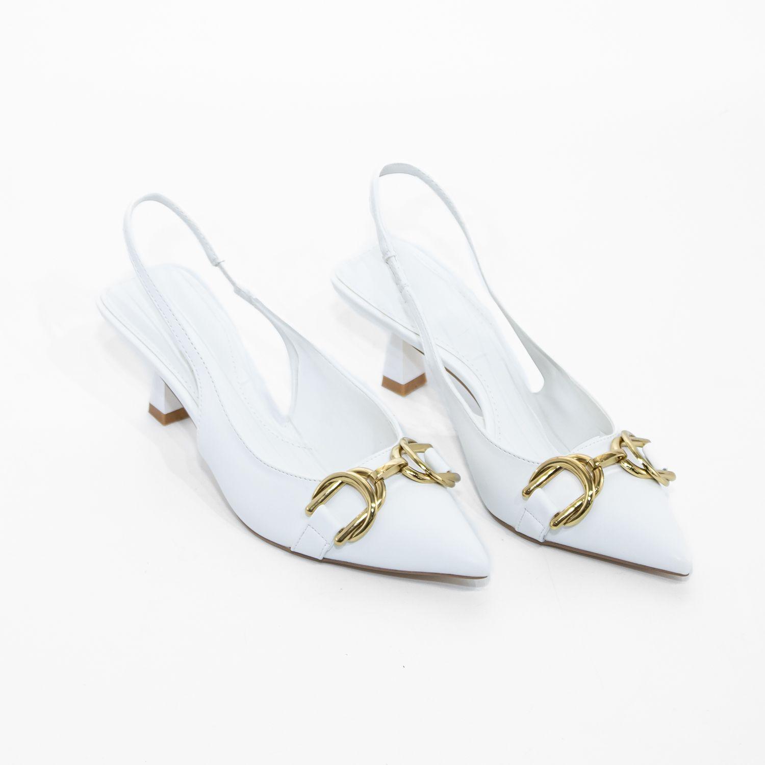 Stiletto Abierto 2 Argollas Blanco Mailea-3