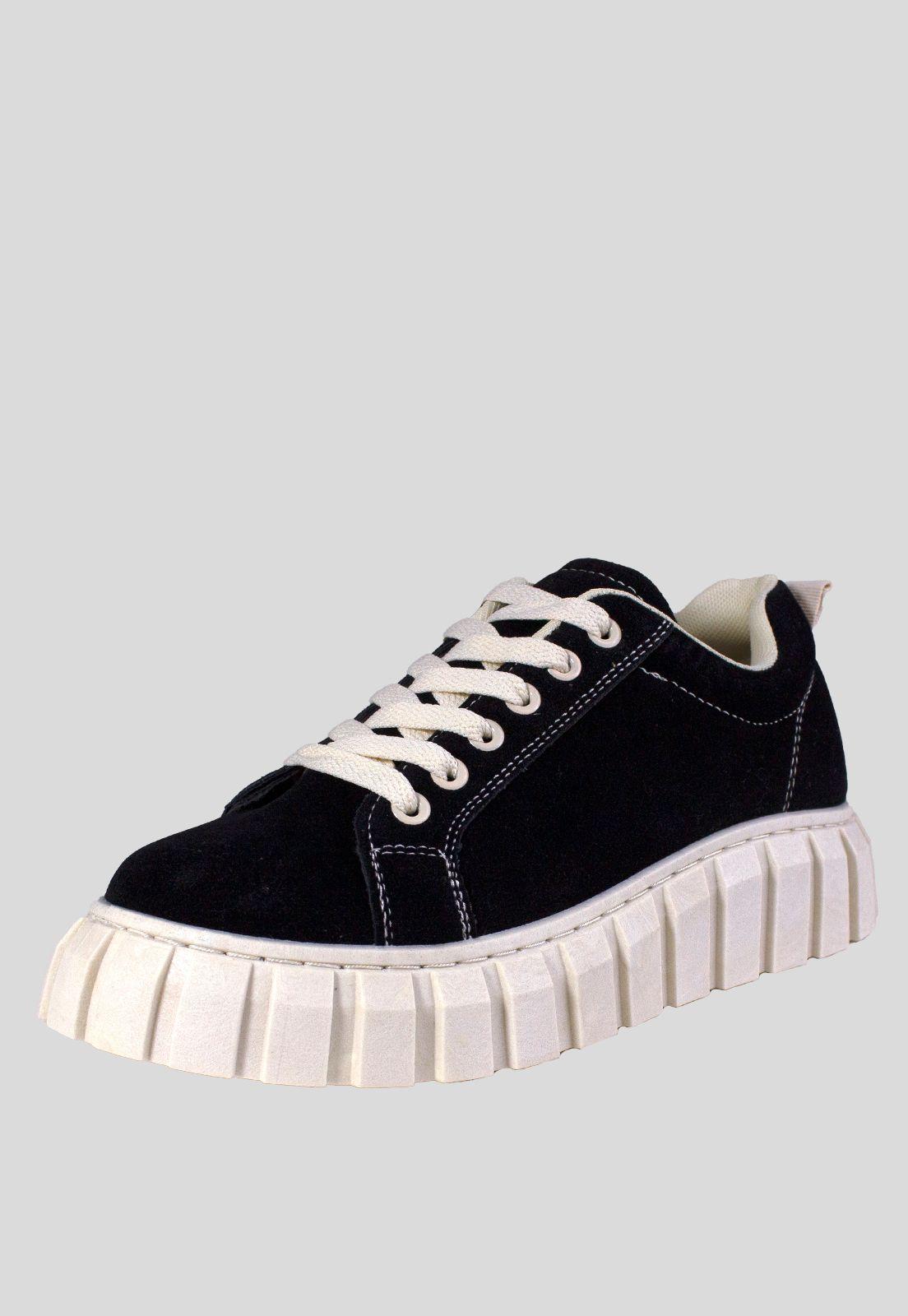 Zapatilla Base Acanalada Negro-0