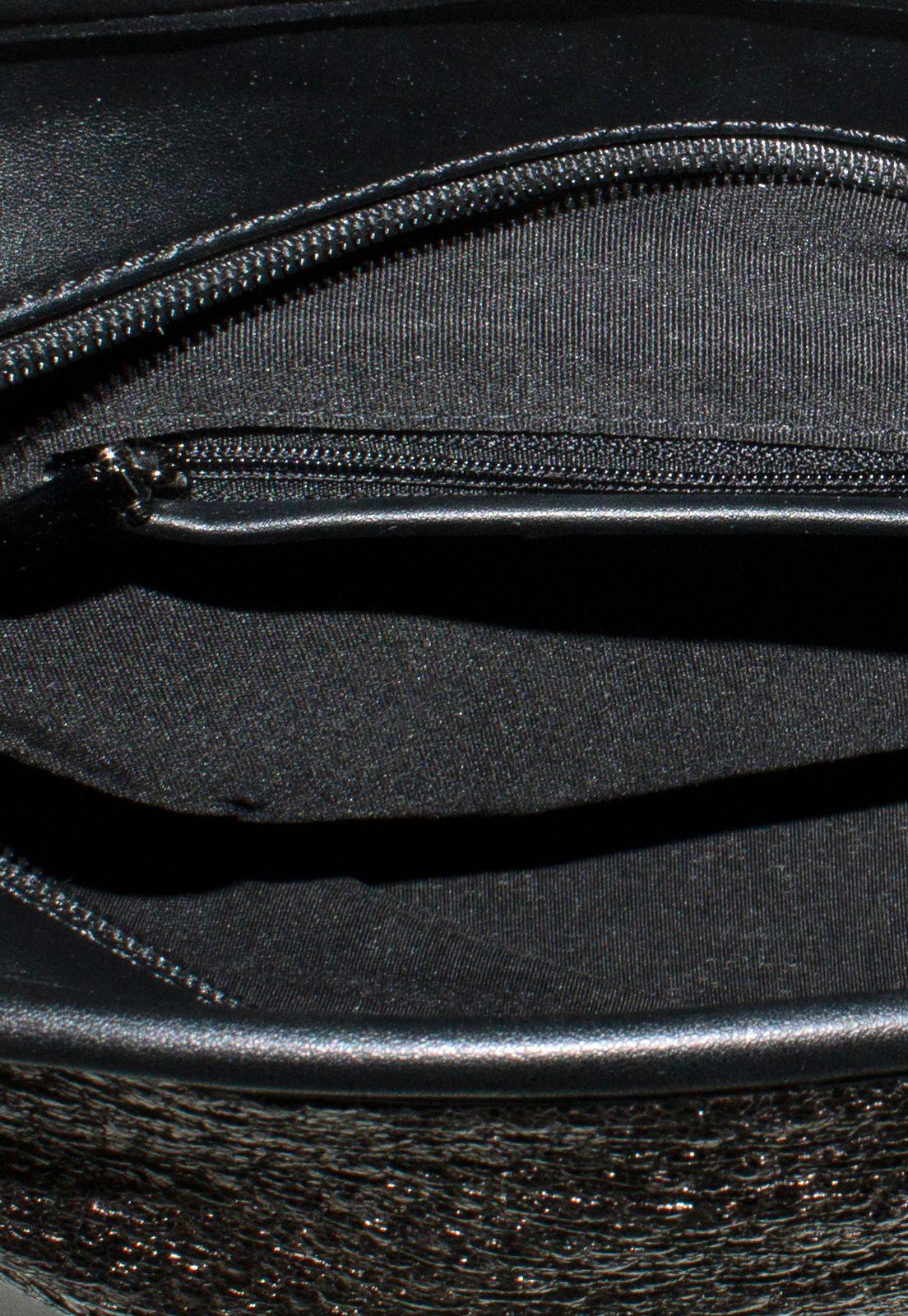 Bandolera Mediana Mitad Metal Negro-3