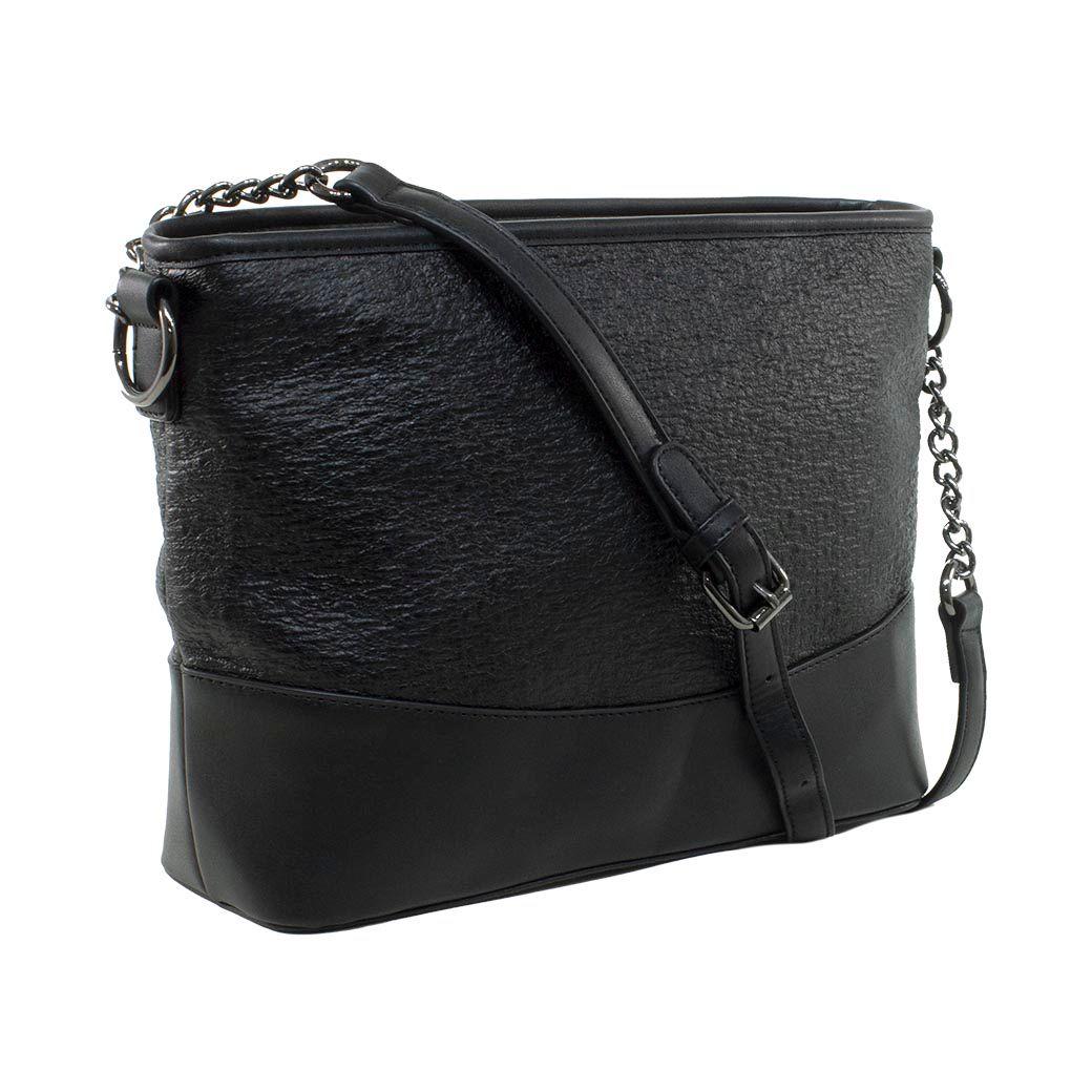 Bandolera Mediana Mitad Metal Negro-1