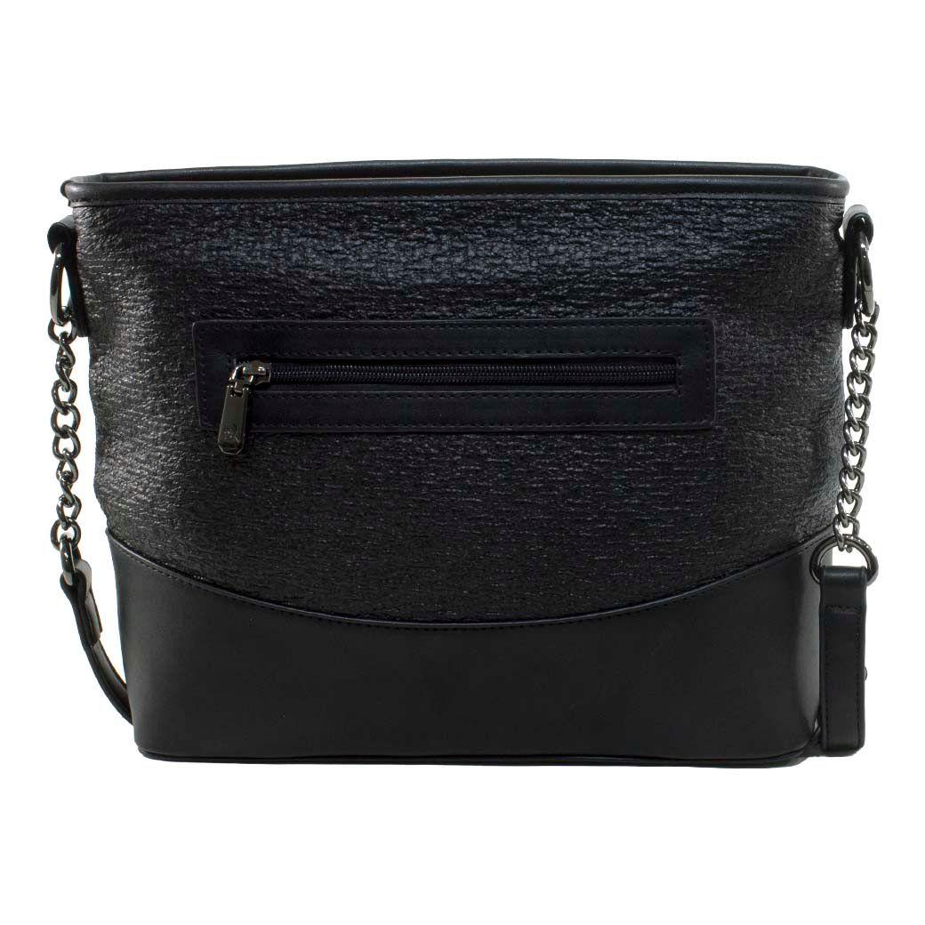 Bandolera Mediana Mitad Metal Negro-2