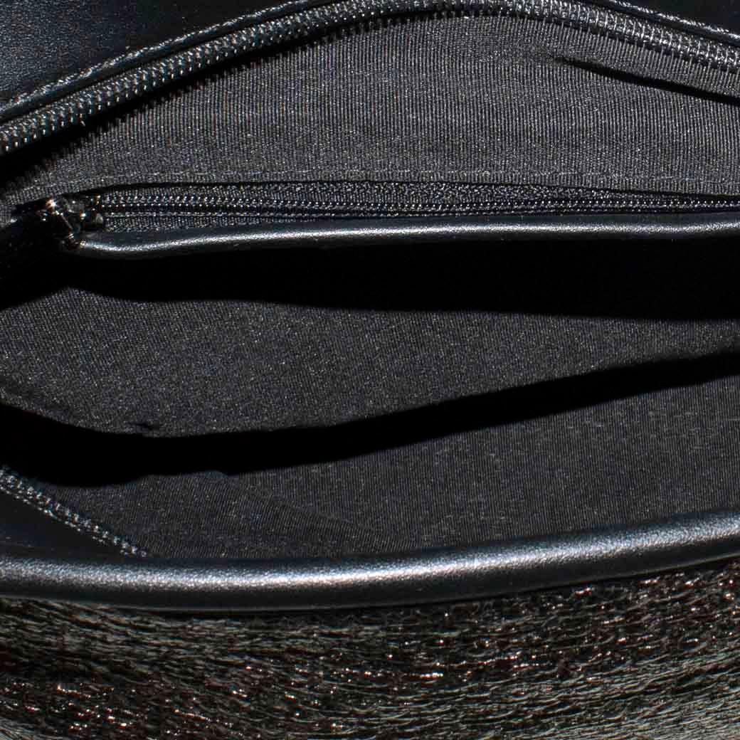 Bandolera Mediana Mitad Metal Negro-3