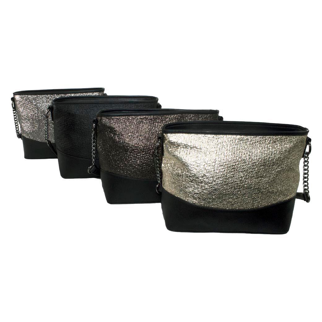 Bandolera Mediana Mitad Metal Negro-5