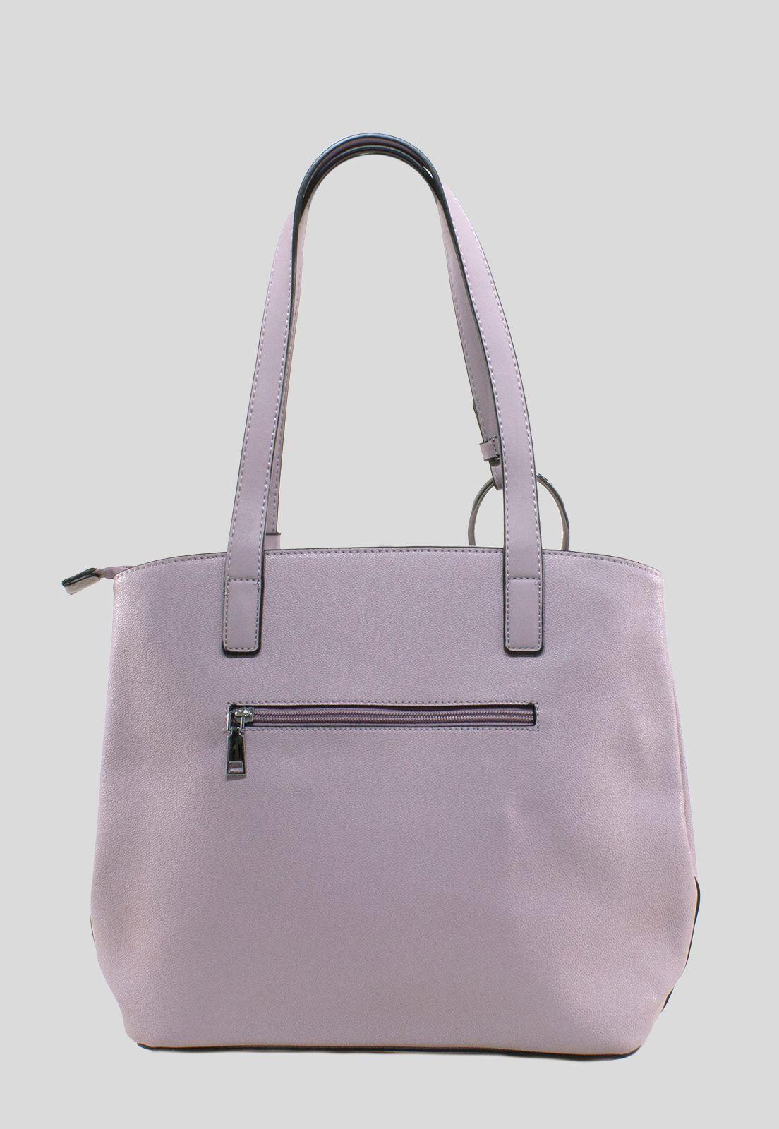 Cartera Correa Y Argolla Lila-2