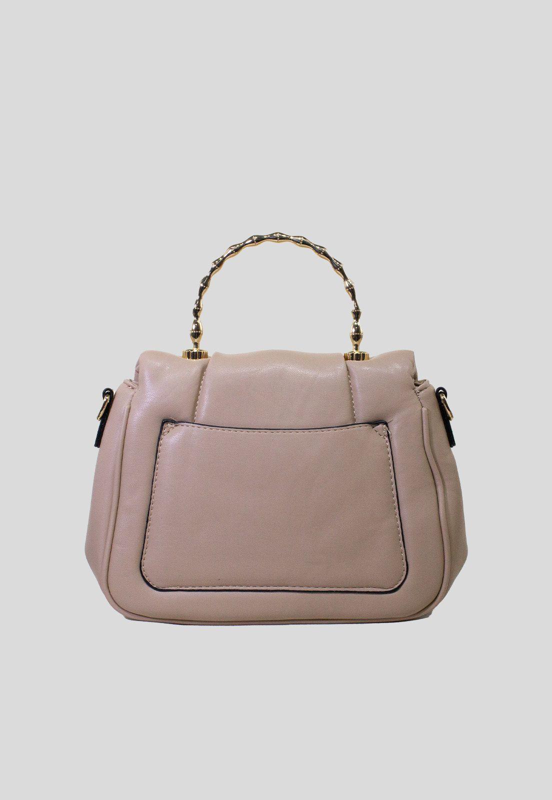 Cartera acolchada man. Metal Beige-2