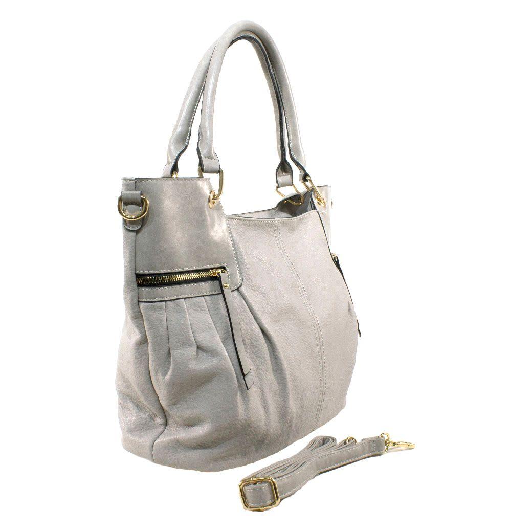 Cartera Clasica Bolsillo Laterales Gris-1