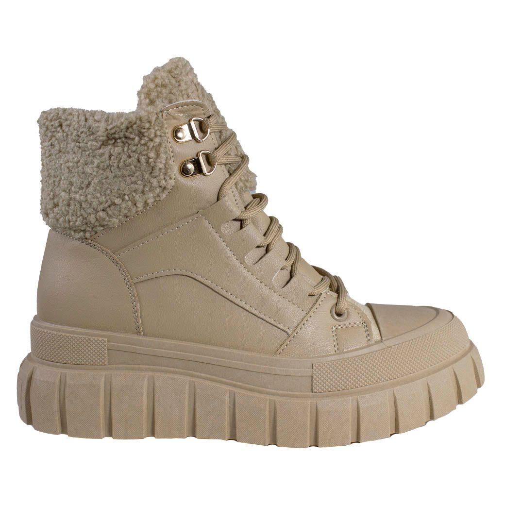 Botin Mujer Detalles Chiporro Khaki-1