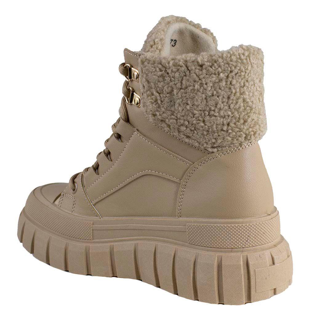 Botin Mujer Detalles Chiporro Khaki-2