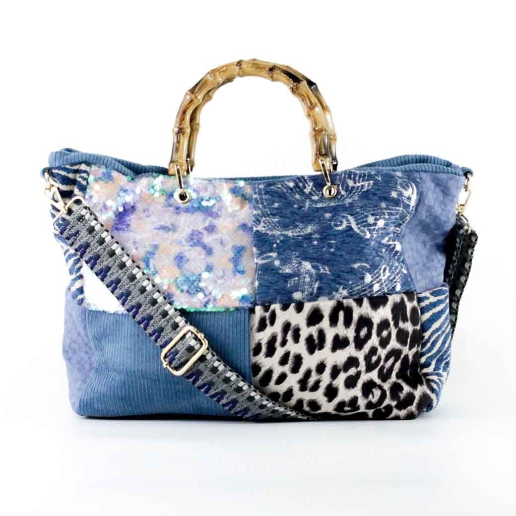Cartera Cotele Manilla Bambu 007 Mujer Celeste Mailea-0