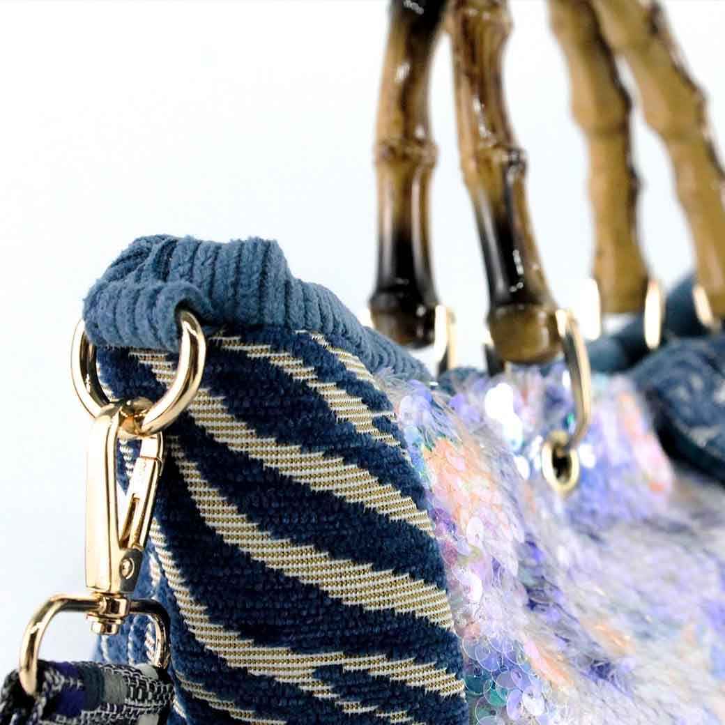 Cartera Cotele Manilla Bambu 007 Mujer Celeste Mailea-4