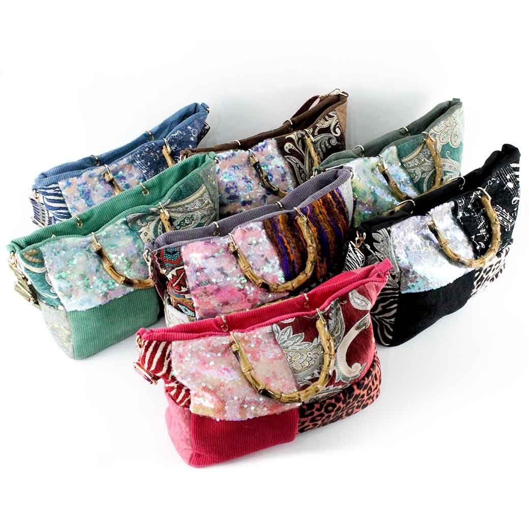 Cartera Cotele Manilla Bambu 007 Mujer Celeste Mailea-6