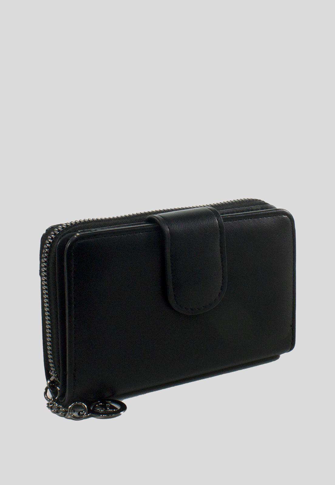 Billetera mediana franja piton Negro-1