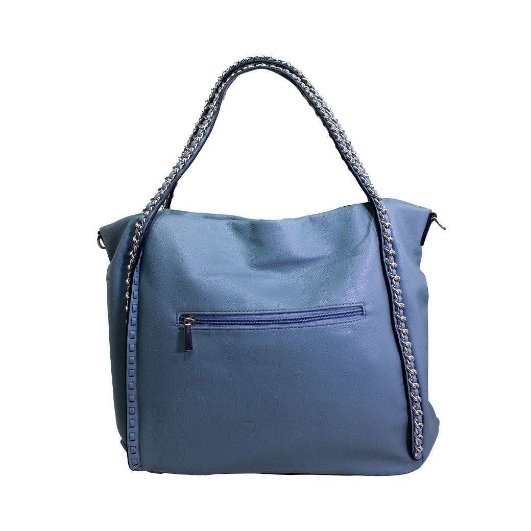 Cartera con full y cadena Celeste-2