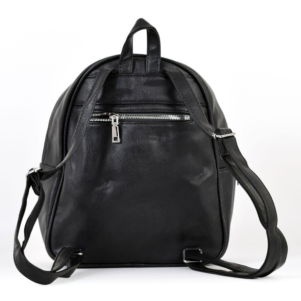 Mochila Con 2 Bolsillos C/ Cierres Negro-2