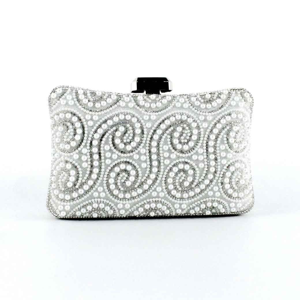 Cartera Perla de Noche 860 Mujer Plateado Mailea-2