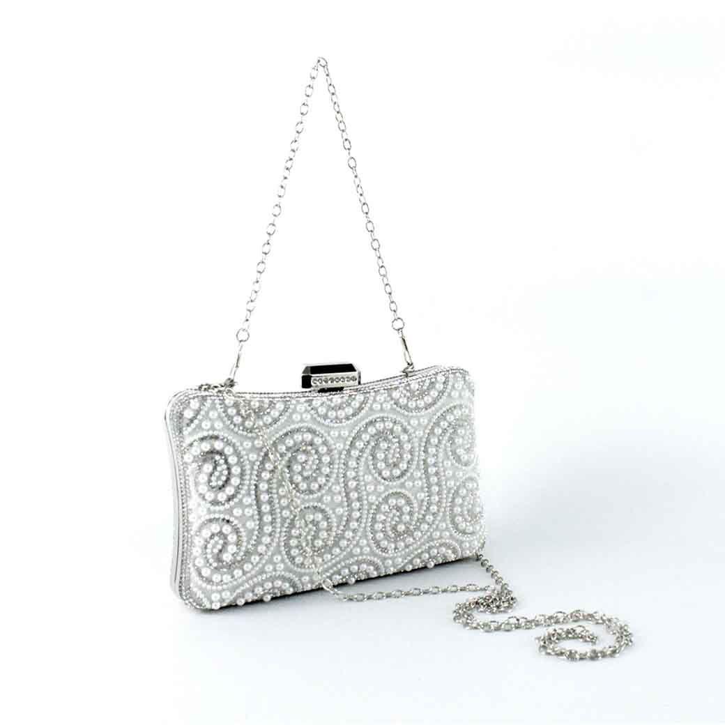 Cartera Perla de Noche 860 Mujer Plateado Mailea-3