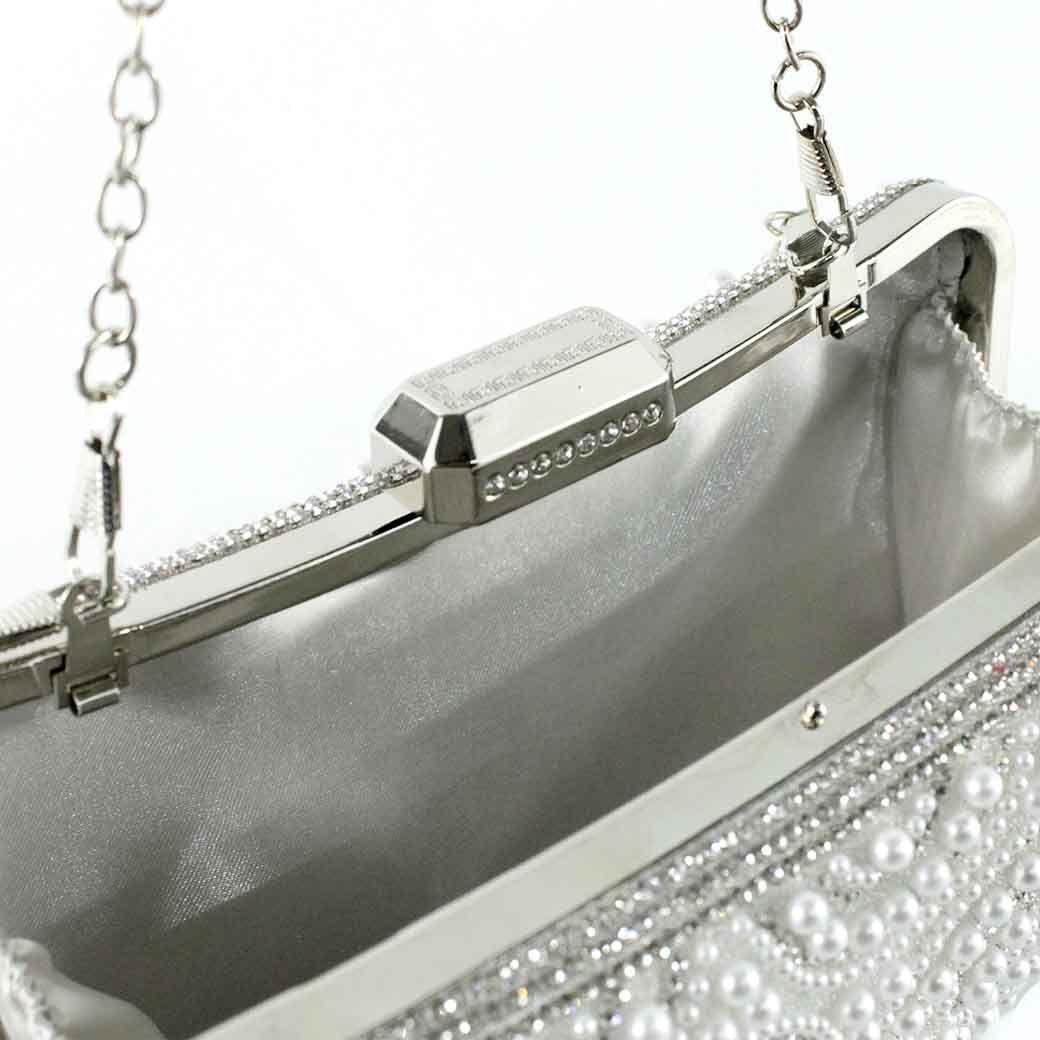Cartera Perla de Noche 860 Mujer Plateado Mailea-4