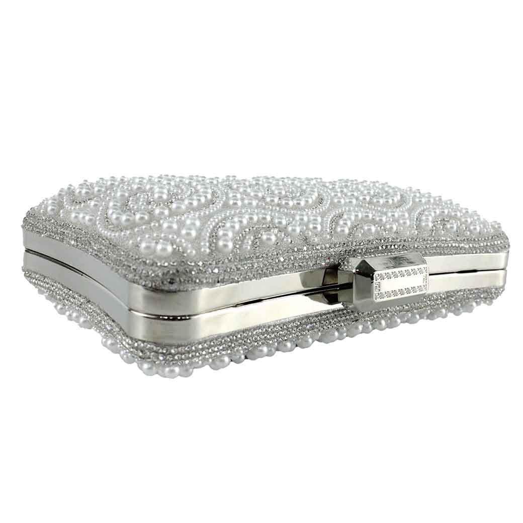 Cartera Perla de Noche 860 Mujer Plateado Mailea-5