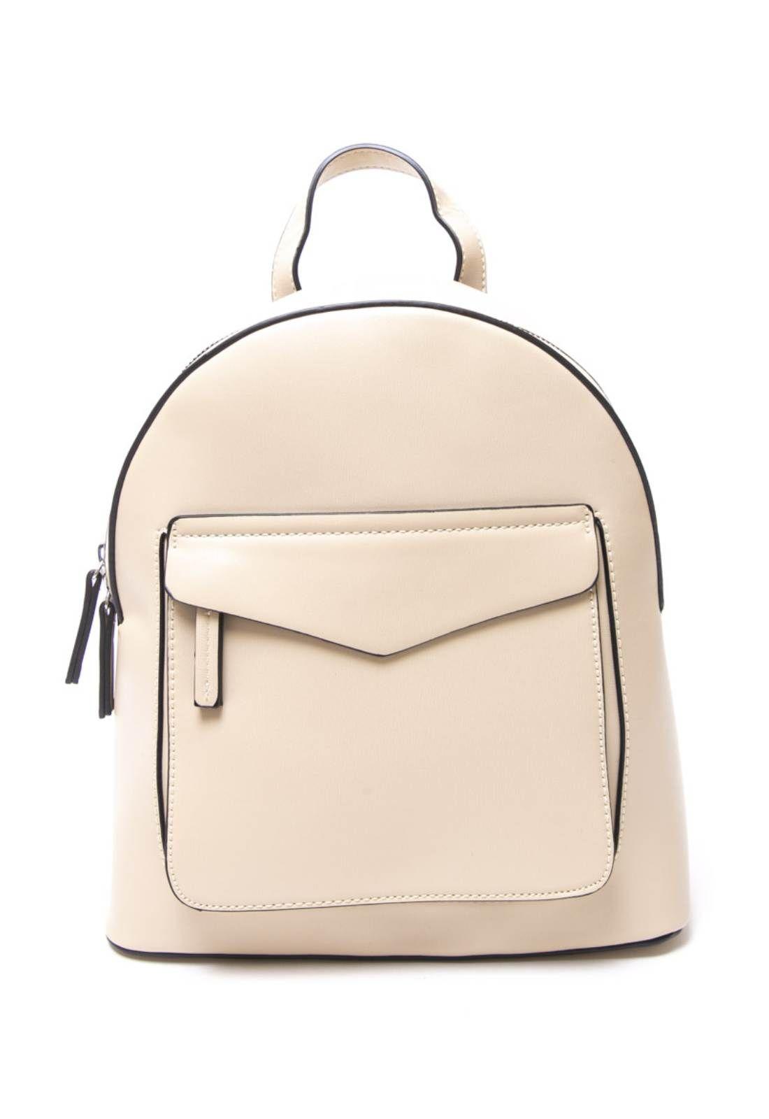 Mochila Rigida Bolsillo Externo Taupe-0