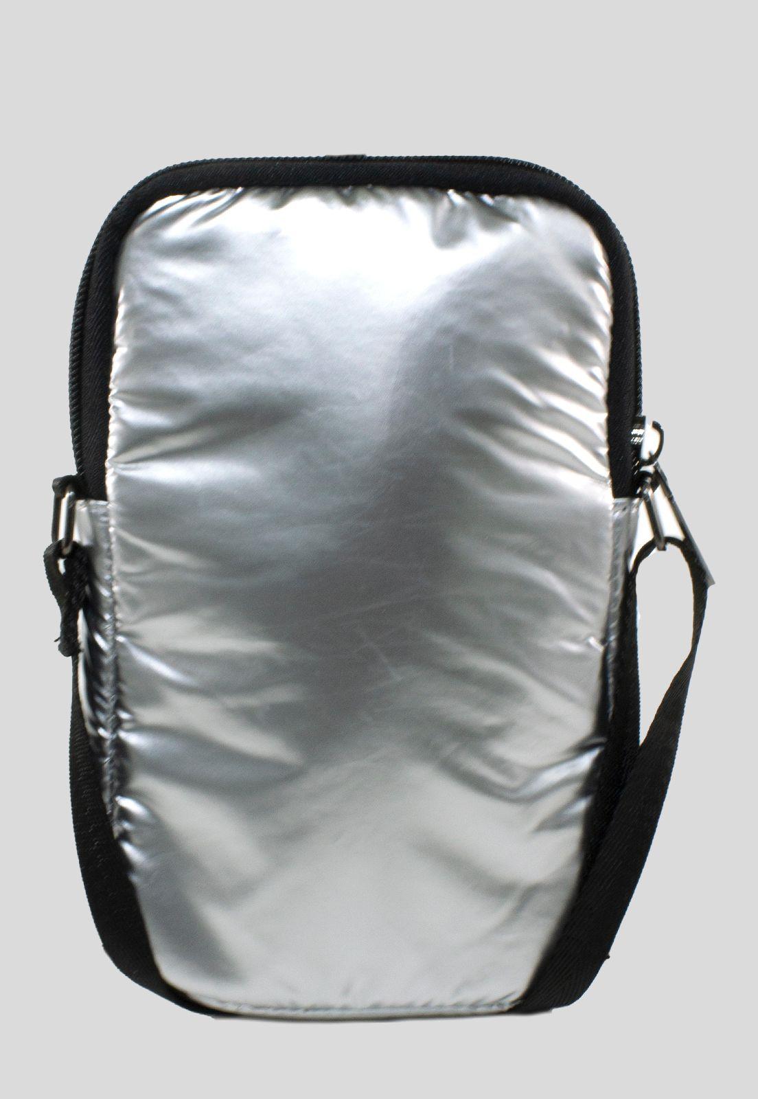 Portacelular Acolchado Plata-2