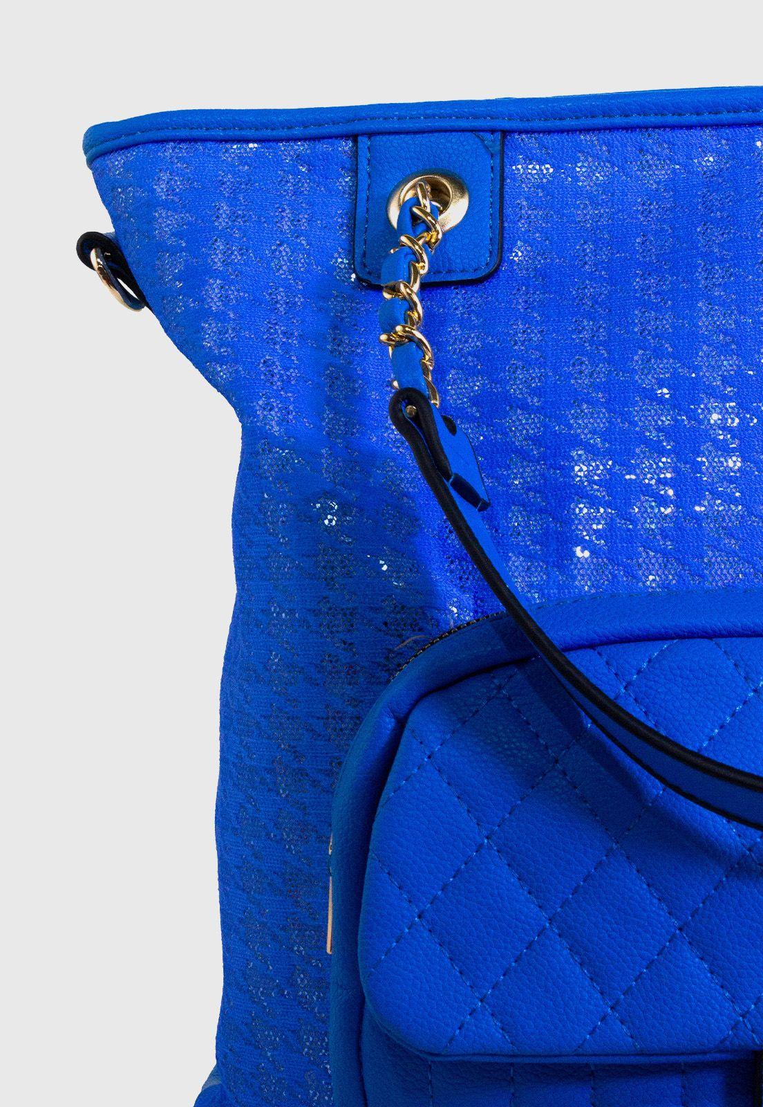 Cartera con bolsillo acolchado Azul-2