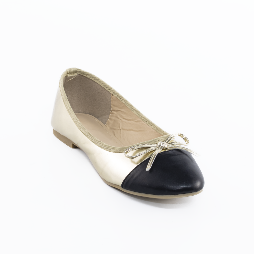 Zapato ballerina bicolor Oro-1