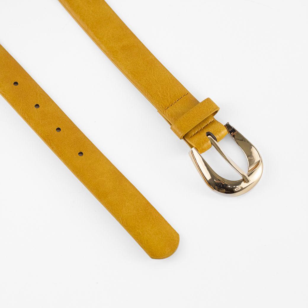Cinturón Elastico Hebilla Metal Mujer Amarillo Mailea-2