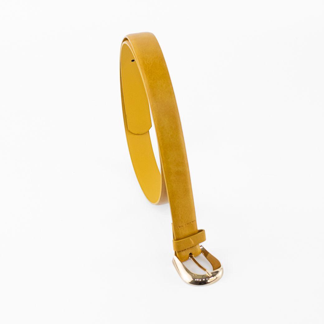 Cinturón Elastico Hebilla Metal Mujer Amarillo Mailea-3
