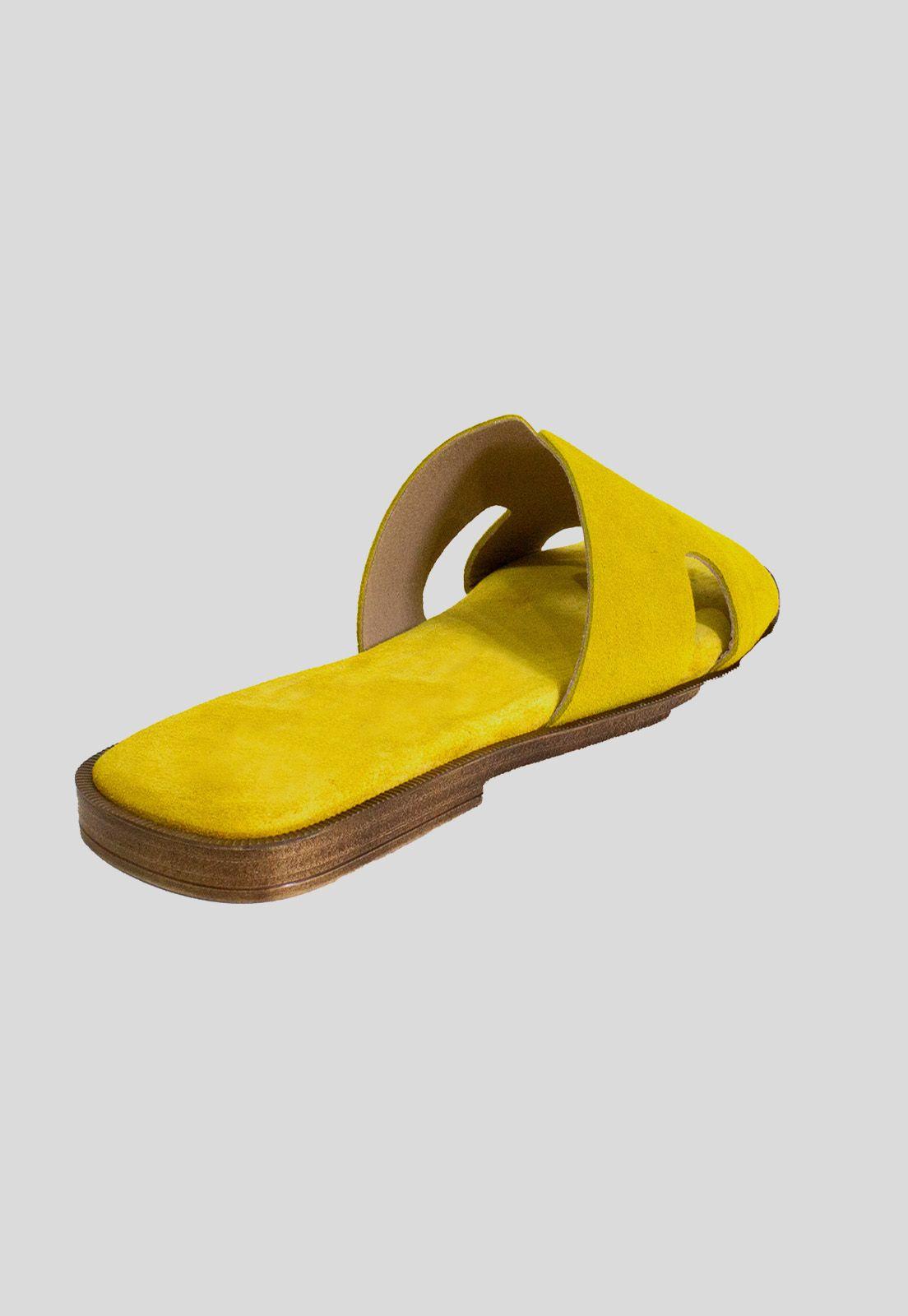 Sandalia reno plana acolchada Amarillo-1