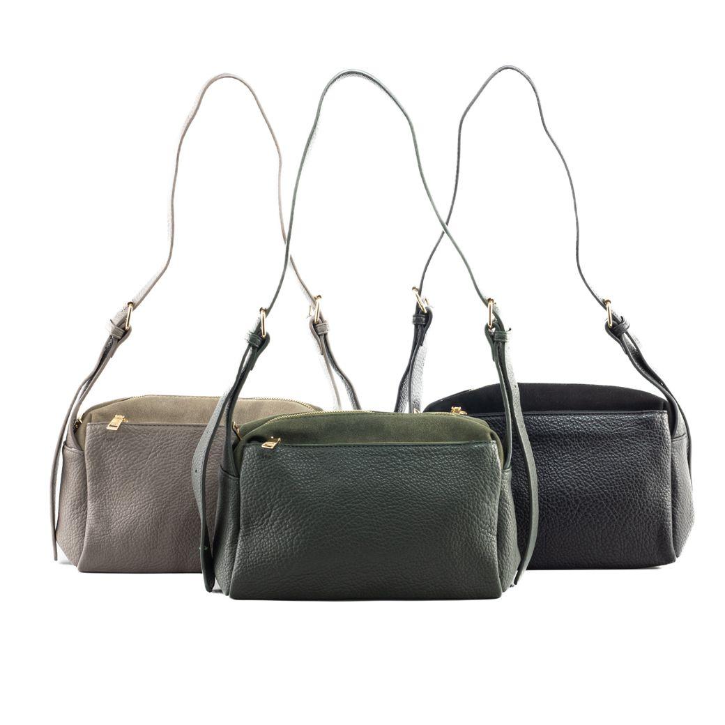 Cartera bimaterial c/3 cierres Khaki-3