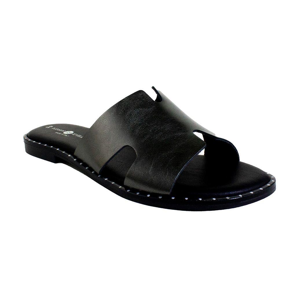 Sandalia liso plana Asfalto-1