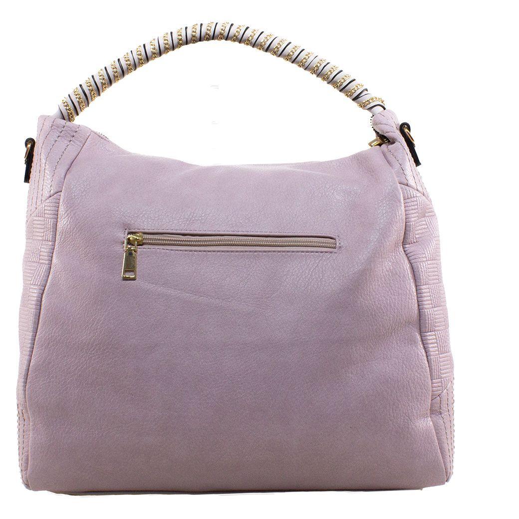 Cartera Con Manilla C/Cadena Rosado-2