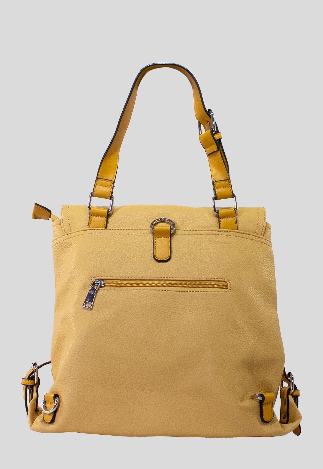 Mochila Con Tapa Rectangular Amarillo-2
