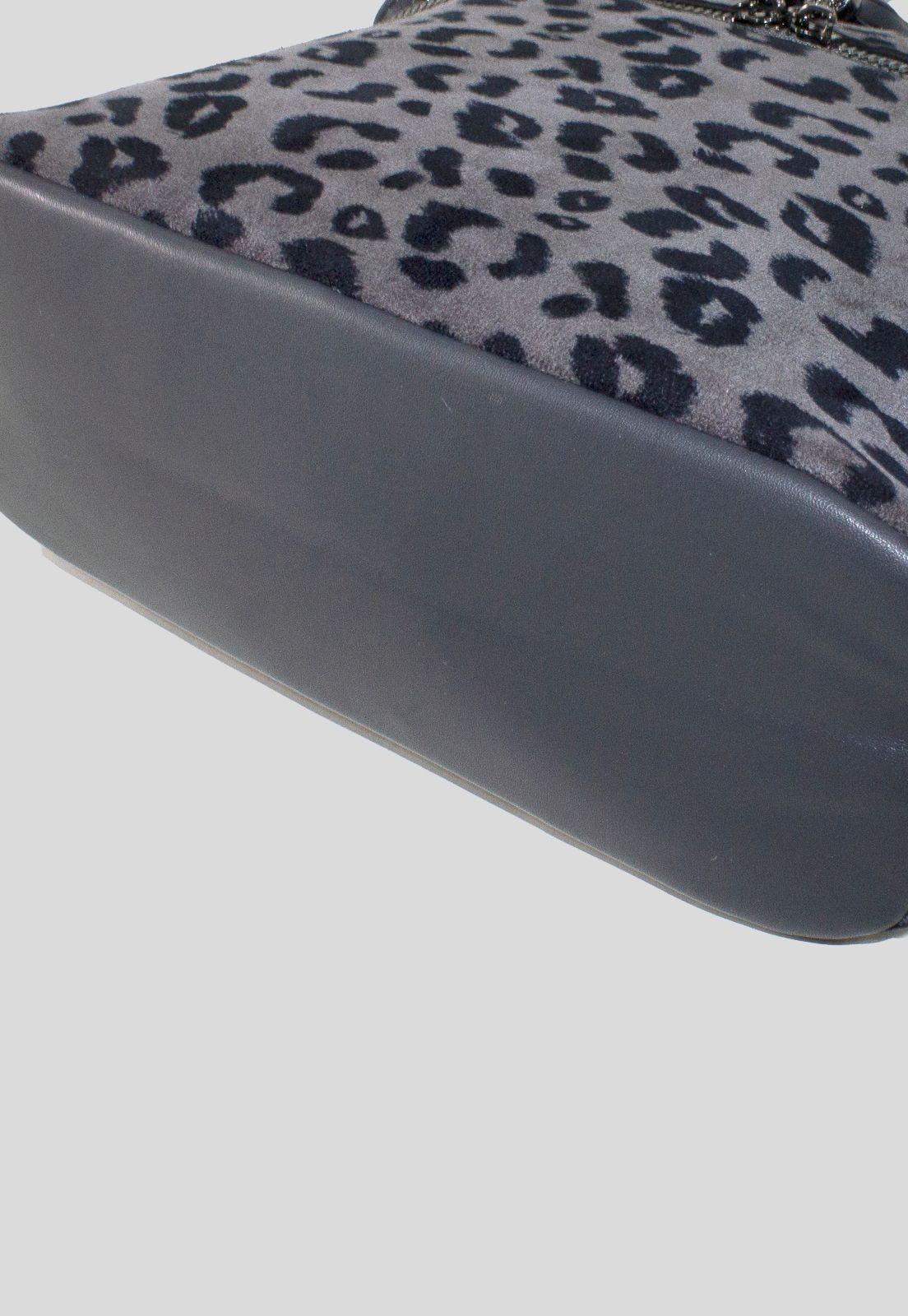 Bandolera Mediana Leo Gris-4