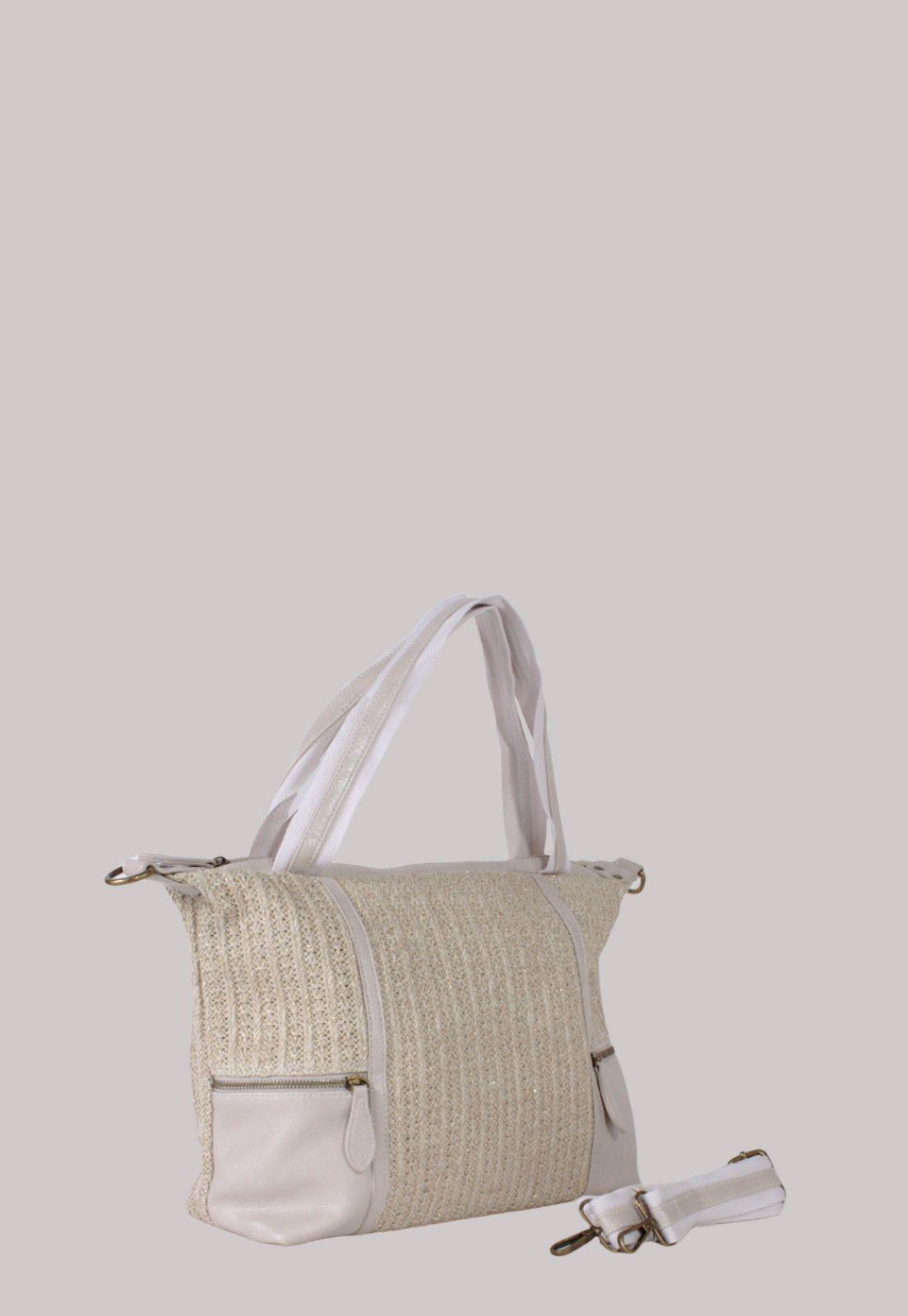 Cartera Rafia con Esquineras Beige-1