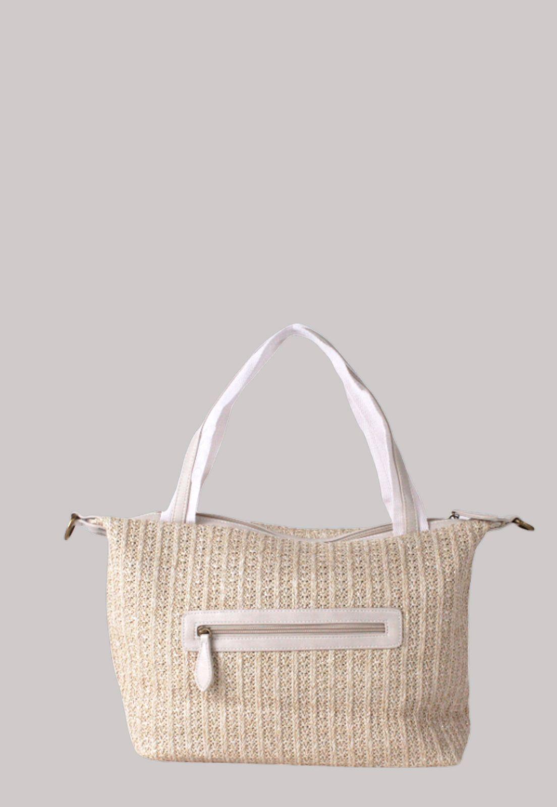 Cartera Rafia con Esquineras Beige-2