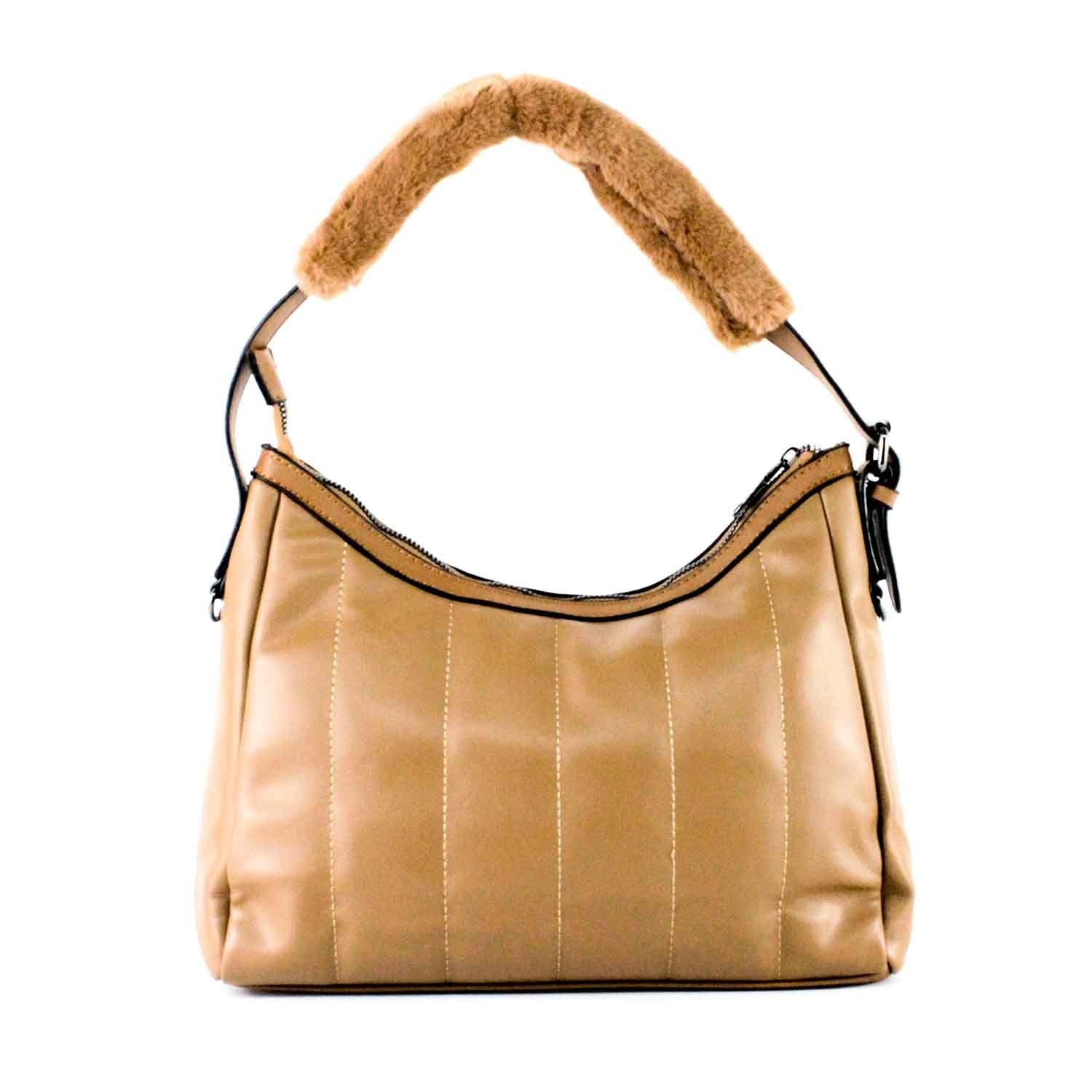 Cartera Ecocuero Cierre 460 Mujer Khaki Mailea-2
