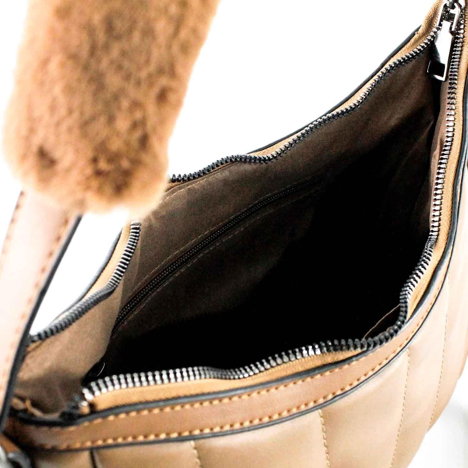 Cartera Ecocuero Cierre 460 Mujer Khaki Mailea-5