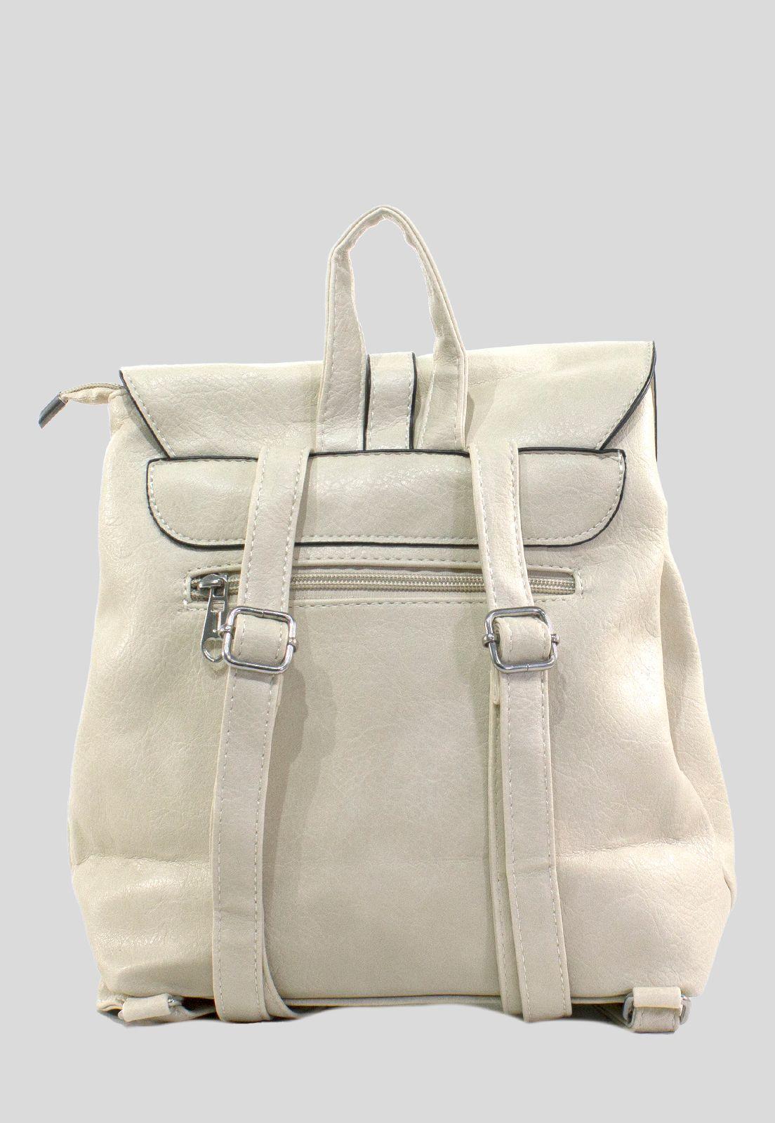 Mochila Con 2 Pasadores Beige-2