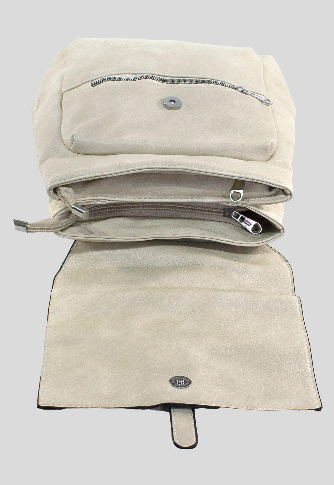 Mochila Con 2 Pasadores Beige-3
