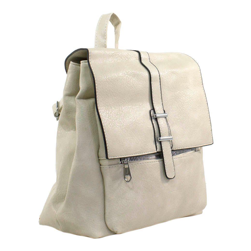 Mochila Con 2 Pasadores Beige-1